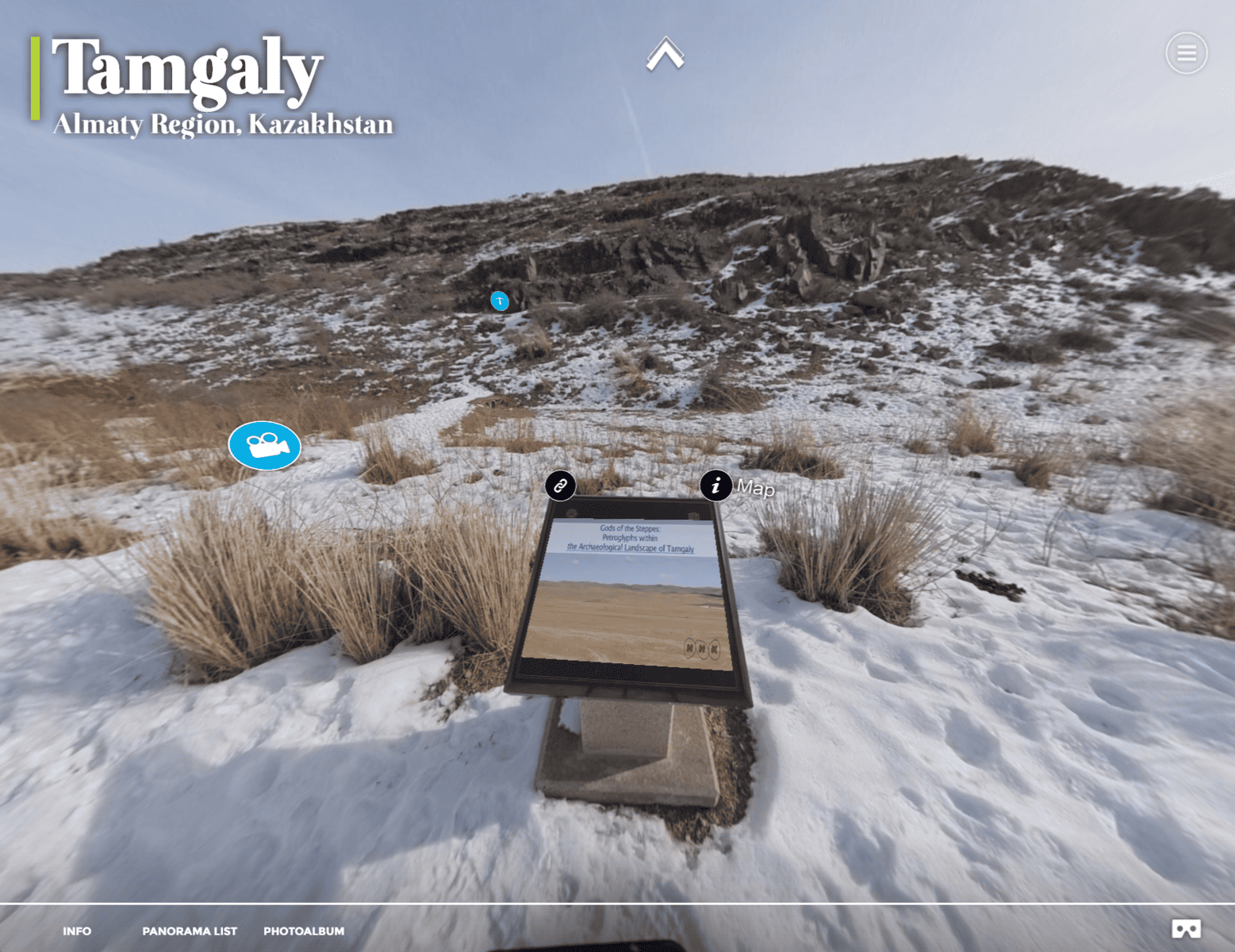 Tamgaly Virtual Tour Landing Page