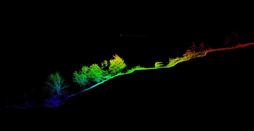 Cutaway of the LiDAR scan from this project.